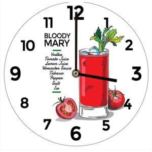 Postershop Nástěnné skleněné hodiny: Bloody Mary - 34 cm