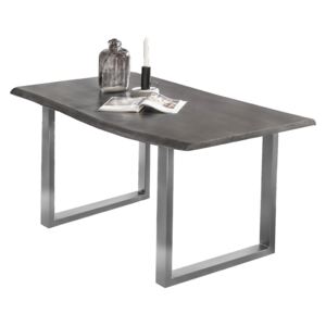 SIT MÖBEL Jídelní stůl TABLES & BENCHES DARK CURVE RECTANGLE 160 × 85 × 77 cm, Vemzu