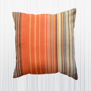 Povlak na polštářek polyester - Rova Jemný proužek oranžová/hnědá - 40x40