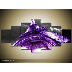 Obraz fialové Eiffelovy věže (F002998F210100)