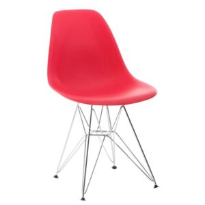 Jídelní židle P016 PP inspirovaná DSR červená