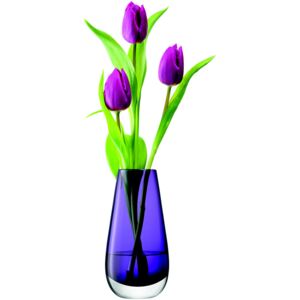 Skleněná váza LSA Flower 14 cm malá | fialová