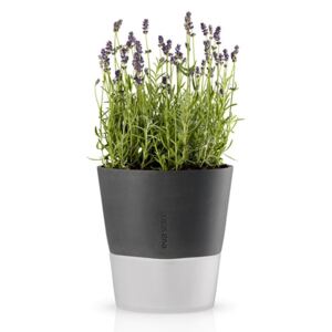Samozavlažovací květináč tmavě šedý 22cm, Eva Solo