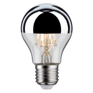 Paulmann 28376 LED žárovka se stříbrným vrchlíkem, 5W LED 2700K E27, výška 10,4cm