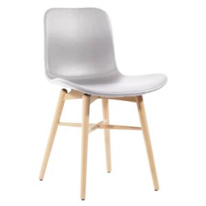 Výprodej Norr 11 designové židle Langue Original Dining Chair (polstrování,kůže šedá)