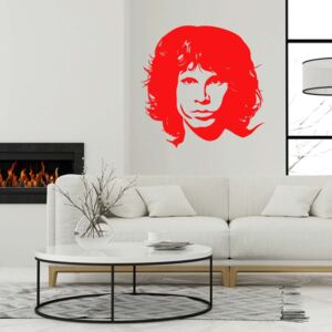 GLIX Jim Morrison - samolepka na zeď Červená 40x40 cm
