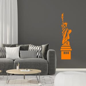 GLIX Socha svobody - samolepka na zeď Oranžová 90x20 cm