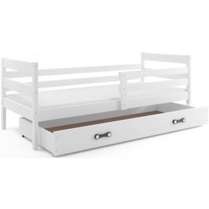 Dětská postel ERYK 1 90x200 cm, bílá/bílá Pěnová matrace