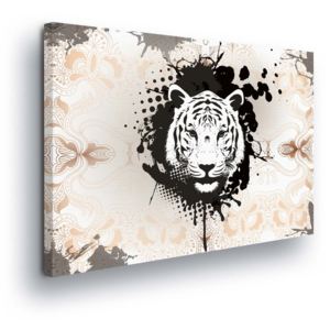Obraz na plátně - Béžový Tygr 100x75 cm
