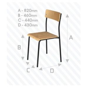 K-BER Kovová židle školní