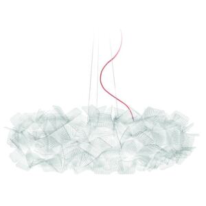 Slamp Clizia large Pixel, designové svítidlo s červeným kabelem, 3x10W E27, prům. 78cm