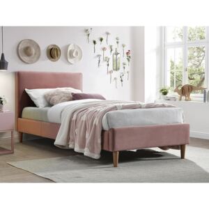SIG Čalouněná postel ACOMA velvet růžová 90x200