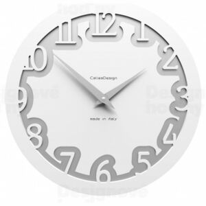 CalleaDesign 10-002 Labirinto bílá-1 - ral9003 30cm nástěnné hodiny