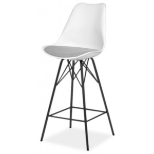Barová židle GINA 9361-413+PORGY BAR 9340-824 (bílá/šedá/černá)