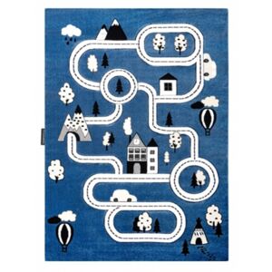 Dětský kusový koberec Cesty ve městě modrý, Velikosti 160x220cm