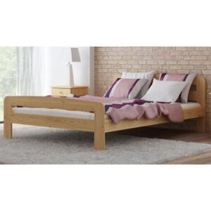 Dřevěná postel Klaudia 140x200 + rošt ZDARMA - borovice