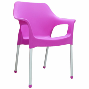 MEGA PLAST MP1282 URBAN (AL nohy) židle, 83,5x60x54 růžová