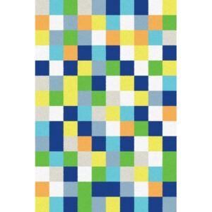 Dětský koberec Kostky dark blue 160 x 220 cm