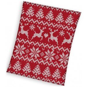 Vánoční fleecová deka - norský vzor - 130 x 170 cm