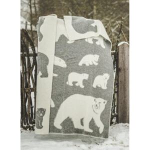 Lat Vlněná deka s motivem ledních medvědů
