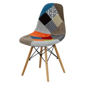 Jídelní židle VISBY patchwork barevná (Jídelní židle)