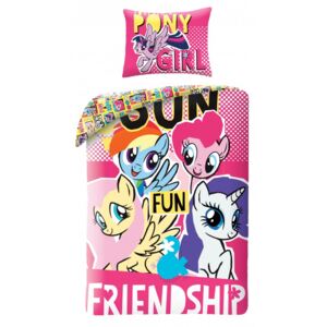 Bavlněné povlečení My Little Pony + bavlněný batoh (rozměr 70x90, 140x200 cm)