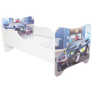 Dětská postel s obrázkem 160x80 - Policie (Dětská postel Policie 160x80 bez úložného prostoru)