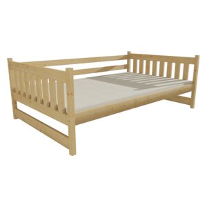 Dětská postel DP 024 XL 120 x 200 cm surové dřevo