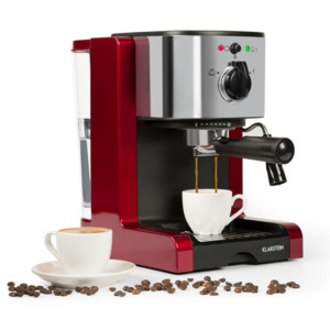 Klarstein Passionata Rossa 20 kávovar na výrobu espressa, 20 bar, cappuccino, mléčná pěna, červená barva