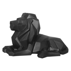 Soška lev Lion 35,3 cm Origami Present Time (Barva- matná černá)
