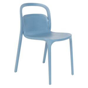White Label Living Modrá plastová židle WLL Rex