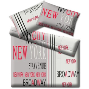 Scandi Bavlněné povlečení New York Avenue 200x220cm + 2 povlaky na polštáře