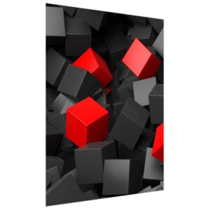 Samolepící fólie Černo - červené kostky 3D 150x200cm OK3704A_2M