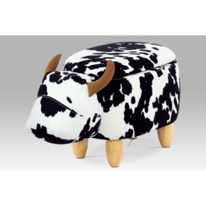 Taburet látkový ve tvaru krávy s úložným prostorem TAB-201 AKCE