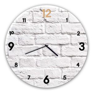 Styler Skleněné nástěnné hodiny - Brick | Rozměry: 30x30 cm