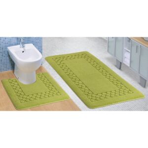 Koupelnová a WC předložka zelený rám Kvalitex