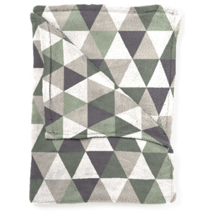 Mistral home Pléd Mistral Home Flannel printed Pyramid zelená 150x200 cm