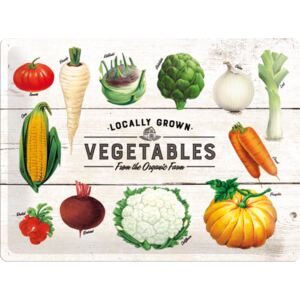 Nostalgic Art Plechová cedule - Locally Grown Vegetables 30x40 cm