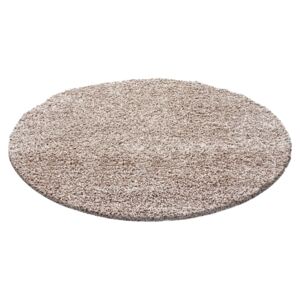 Ayyildiz Kusový koberec Shaggy Life 1500 béžový vysoký vlas, kulatý 080x080 cm