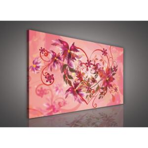 Postershop Obraz na plátně: Růžová květinová abstrakce (1) - 75x100 cm
