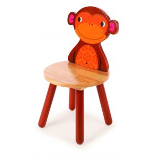 Tidlo Dřevěná židle Animal opička (Rozměry: 28x28x52 cm. Výška)