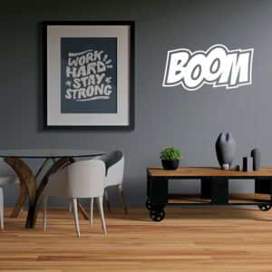 Samolepka na zeď SABLO - nápis BOOM 60x30 cm