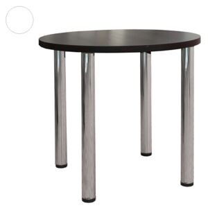 Jídelní stůl ø 80 cm kulatý rovné nohy Černá struktura