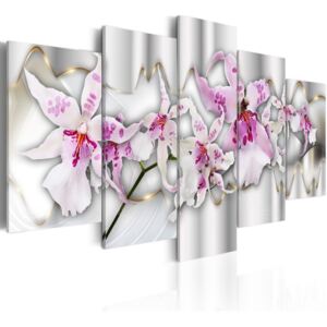 Pětidílný obraz magická orchidej + háčky a hřebíčky ZDARMA Velikost (šířka x výška): 180x90 cm