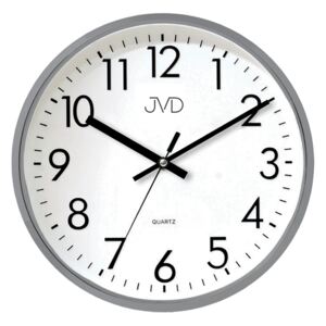 Šedé plastové nástěnné hodiny JVD HA43.2
