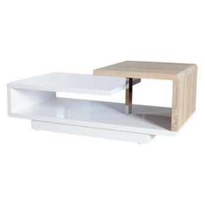 Demsa home Konferenční stolek Cotavo, 100 cm, bílý, dub