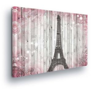Obraz na plátně - Růžová Eiffelova Věž 100x75 cm