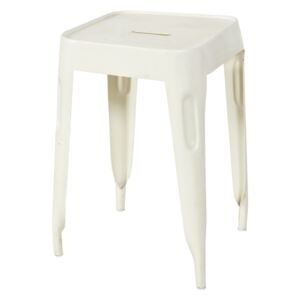 Kovová stolička v bílé barvě