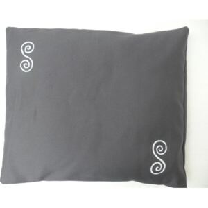 S radostí - vlastní výroba Pohankový polštářek na spaní šedý - spirály Velikost: 35 x 40 cm