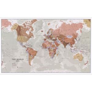 Politická nástěnná mapa světa Executive 136 x 84 cm - lamino + lišty